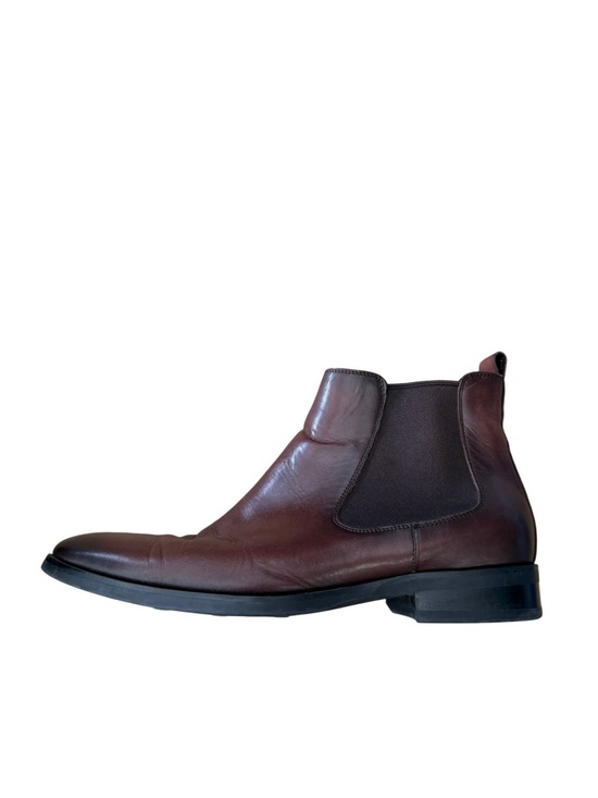 GIFENNSE Men\'s Chelsea Boots Brown Leather Ankle Boots Size 9.5 main image 6